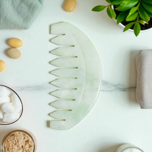 Peigne de massage en Jade - MondayMood