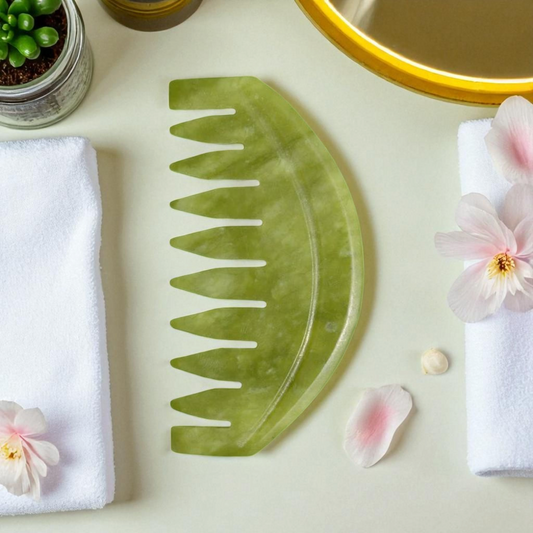 Peigne de massage en Jade - MondayMood